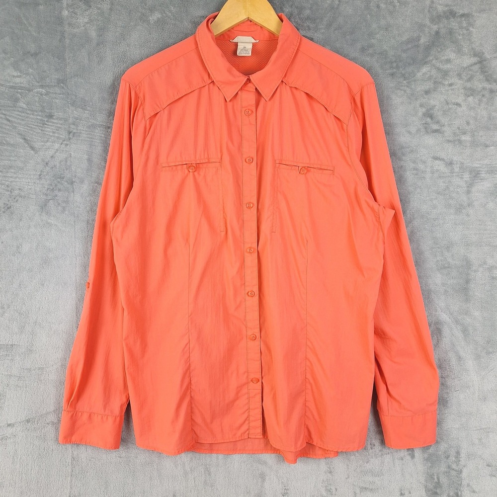 Duluth Trading Armachillo Shirt Womens XL Red Cooling Outdoor Vented Performance